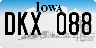 IA license plate DKX088