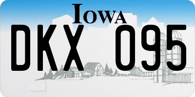 IA license plate DKX095
