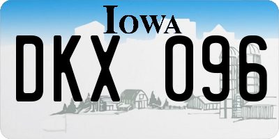 IA license plate DKX096