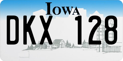 IA license plate DKX128