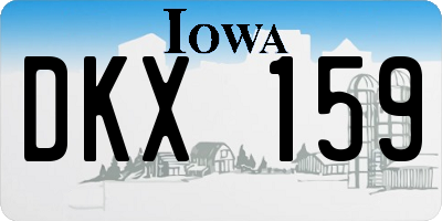 IA license plate DKX159