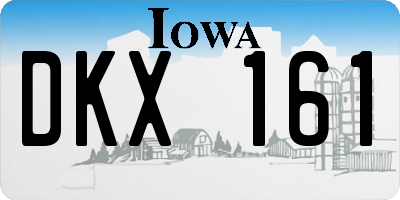 IA license plate DKX161
