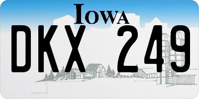 IA license plate DKX249