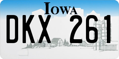 IA license plate DKX261