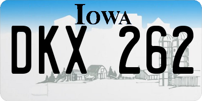 IA license plate DKX262