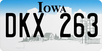 IA license plate DKX263
