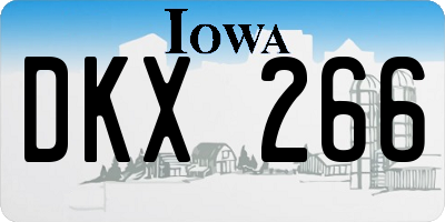 IA license plate DKX266