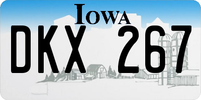 IA license plate DKX267