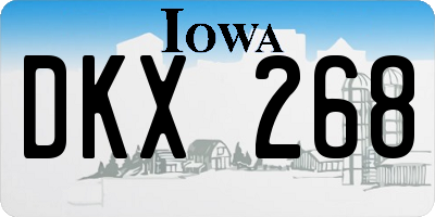 IA license plate DKX268