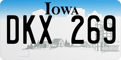 IA license plate DKX269