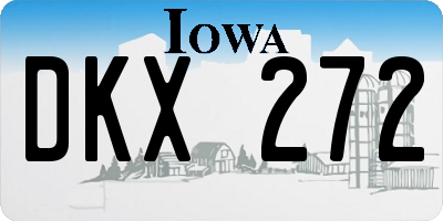 IA license plate DKX272