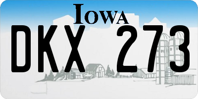 IA license plate DKX273