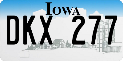 IA license plate DKX277