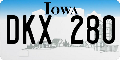 IA license plate DKX280