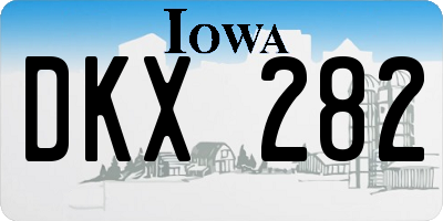 IA license plate DKX282
