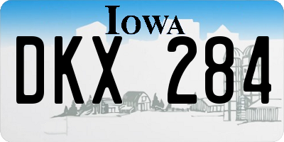 IA license plate DKX284