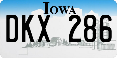 IA license plate DKX286