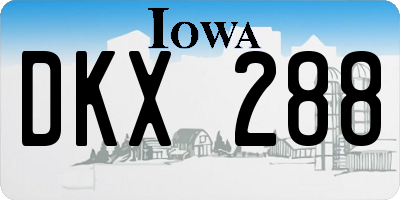 IA license plate DKX288