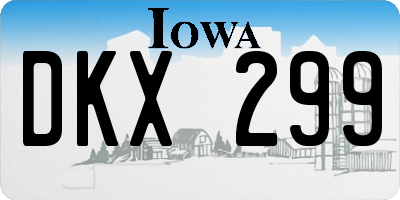 IA license plate DKX299