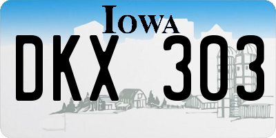 IA license plate DKX303