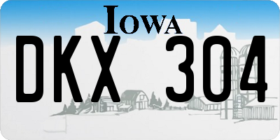 IA license plate DKX304
