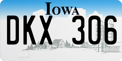 IA license plate DKX306