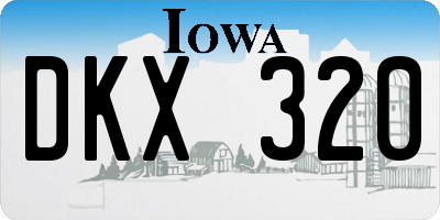 IA license plate DKX320