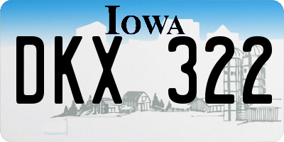 IA license plate DKX322