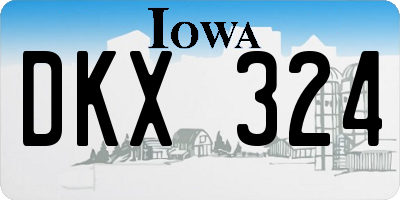 IA license plate DKX324
