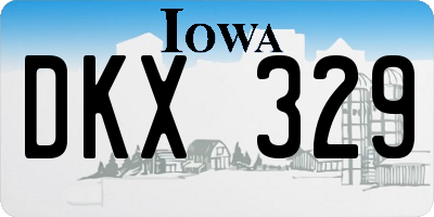 IA license plate DKX329