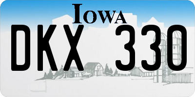 IA license plate DKX330
