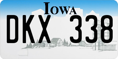 IA license plate DKX338