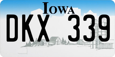 IA license plate DKX339
