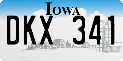 IA license plate DKX341