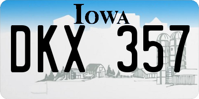 IA license plate DKX357