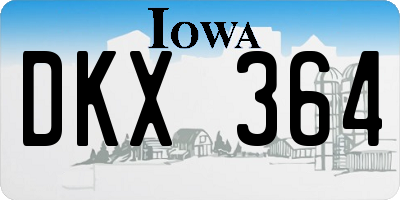 IA license plate DKX364
