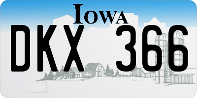 IA license plate DKX366