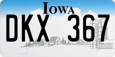 IA license plate DKX367
