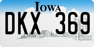 IA license plate DKX369