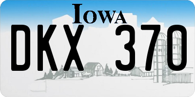 IA license plate DKX370
