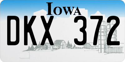IA license plate DKX372