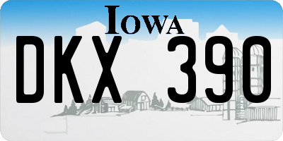 IA license plate DKX390