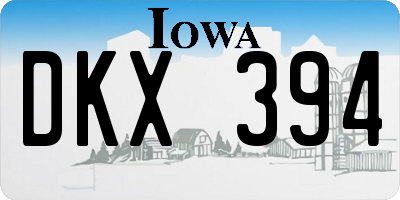 IA license plate DKX394