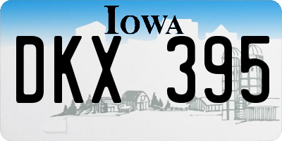 IA license plate DKX395