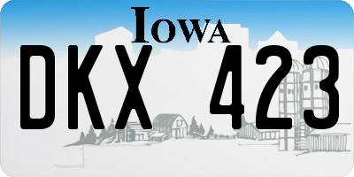 IA license plate DKX423