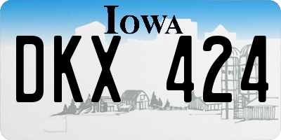 IA license plate DKX424