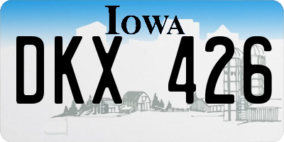IA license plate DKX426