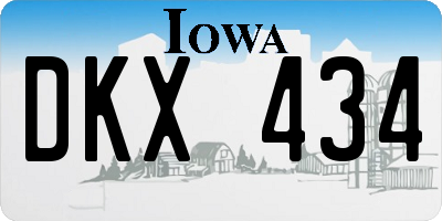 IA license plate DKX434