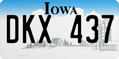 IA license plate DKX437