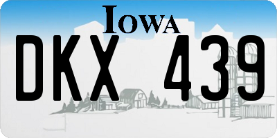 IA license plate DKX439